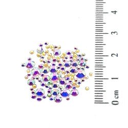 Glas Strasssteine SS Mix 02 Crystal AB irisierend Andere