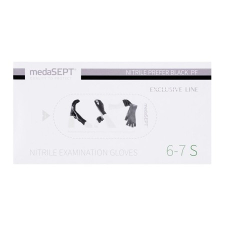 Medizinische Nitrilhandschuhe Gr.S 100 Stk medaSEPT  puderfrei Schwarz