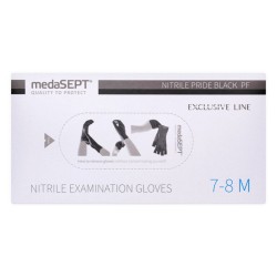 Medizinische Nitrilhandschuhe Gr.M 100 Stk medaSEPT  puderfrei Schwarz