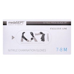 Medizinische Nitrilhandschuhe Gr.M 100 Stk medaSEPT  puderfrei Schwarz