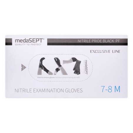 Medizinische Nitrilhandschuhe Gr.M 100 Stk medaSEPT  puderfrei Schwarz