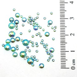 Glas Strasssteine SS Mix 06 Blau AB irisierend Andere