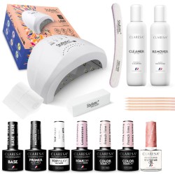 French Time Set UV Nagellack mit Dual Lampe Claresa