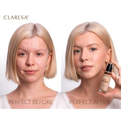 Liquid Perfection Foundation & Concealer 2in1 102 Warm Medium 34g Claresa