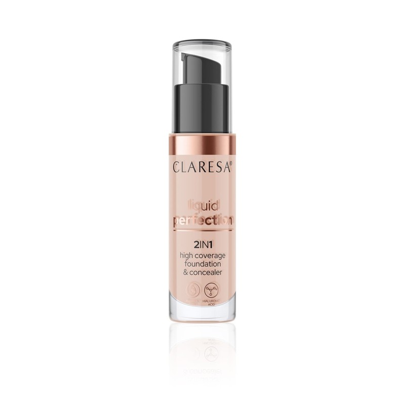 Liquid Perfection Foundation & Concealer 2in1 104 Nude 34g Claresa