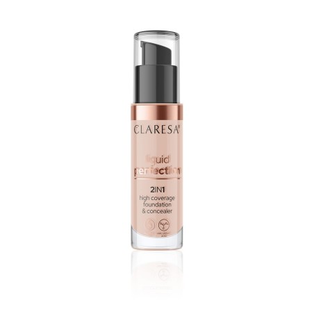 Liquid Perfection Foundation & Concealer 2in1 104 Nude 34g Claresa