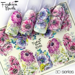 Nagel Sticker Blumen 3D 60 - bunt FasionNails