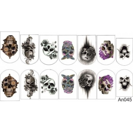 Nagel Sticker Totenkopf  An045