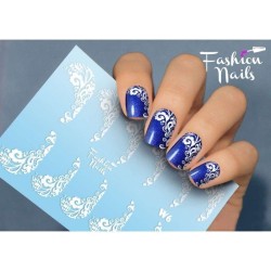Nagel Sticker in Weiß  W6 FasionNails