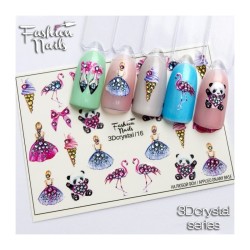 Nagel Sticker Mix  3DC 16 Crystal FasionNails