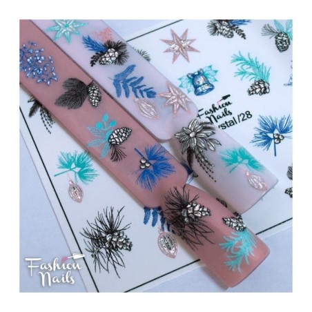 Nagel Sticker Winter  3DC 28 Crystal