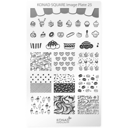 Stempelplatte - Square Image Plate 025 KONAD
