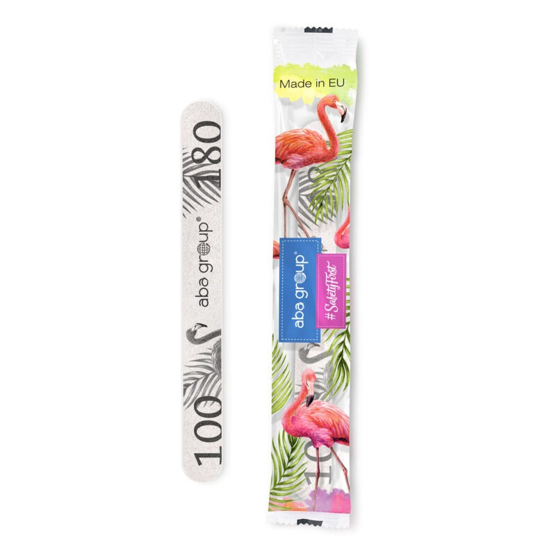 Sicheres Paket Nagelfeile Flamingo Gerade 100/180 Standard AbaGroup