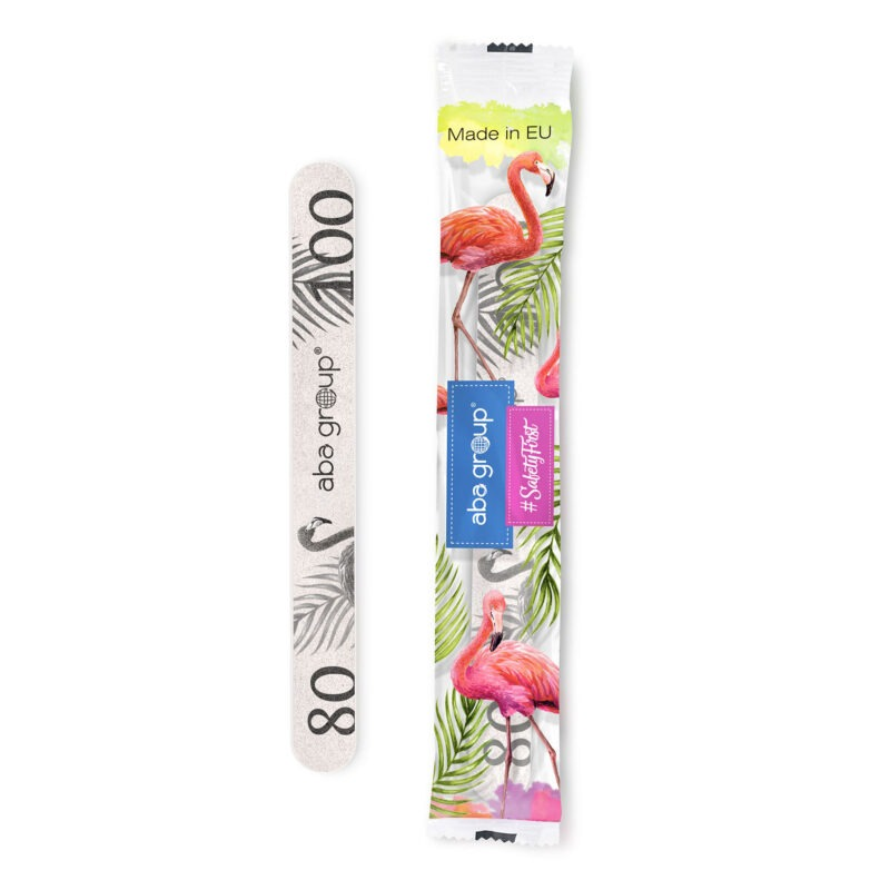 Sicheres Paket Nagelfeile Flamingo Gerade 80/100 Standard AbaGroup