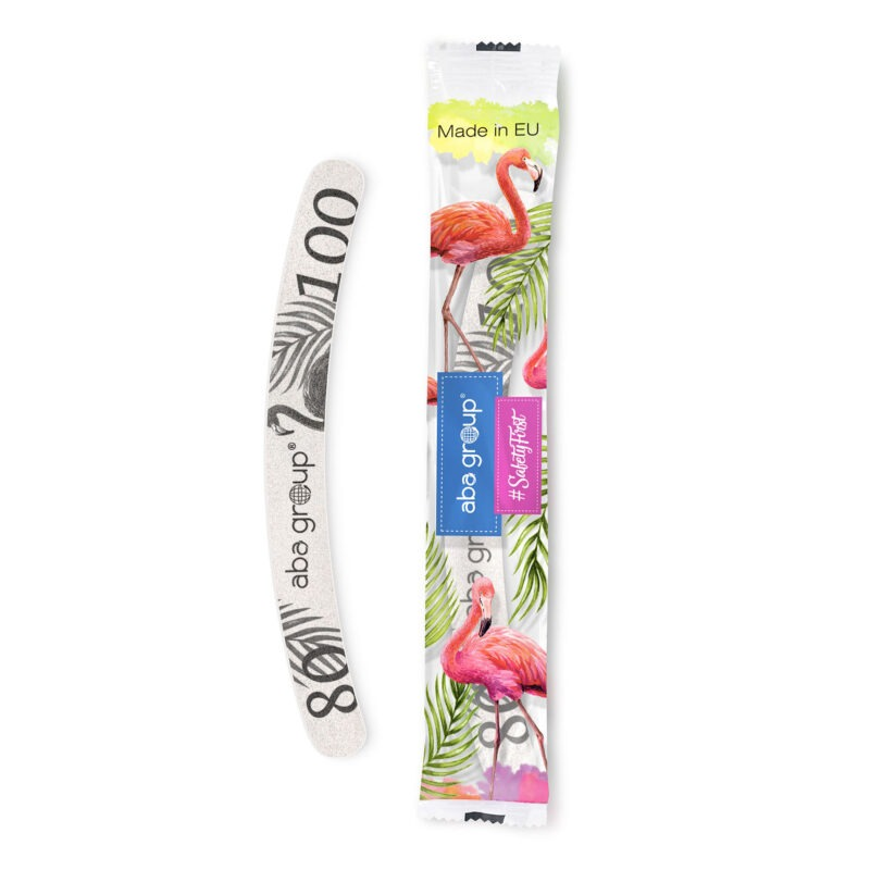 Sicheres Paket Nagelfeile Flamingo Banane 80/100 Standard AbaGroup