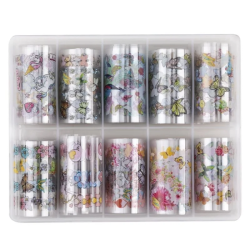 Transferfolien Bunte Schmetterlinge XKZ 33-04 Set 10 Stück