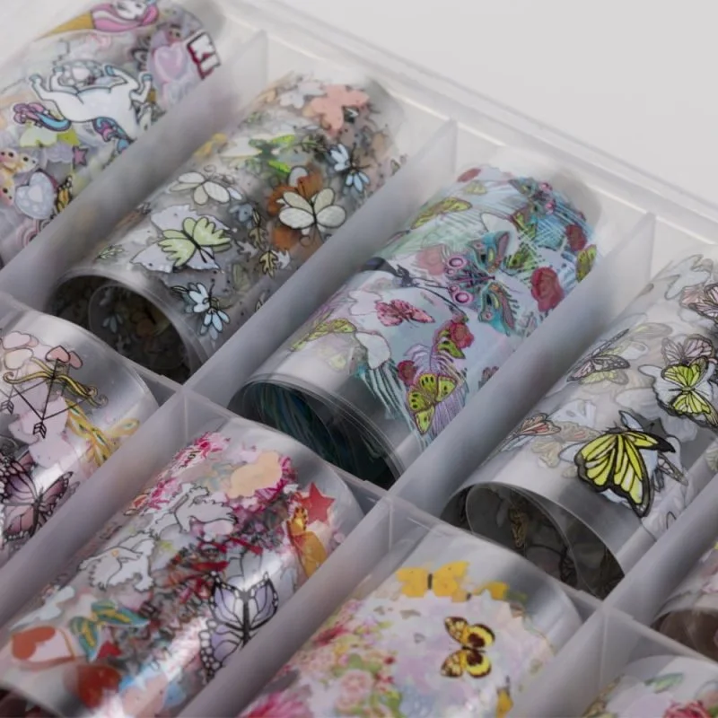 Transferfolien Bunte Schmetterlinge XKZ 33-04 Set 10 Stück