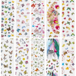 Transferfolien Bunte Schmetterlinge XKZ 33-04 Set 10 Stück