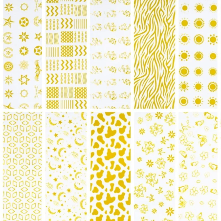 Transferfolien Gold XKZ 33-07 Set 10 Stück