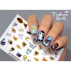 Nagel Sticker Katzen  M 115 Metallic Andere