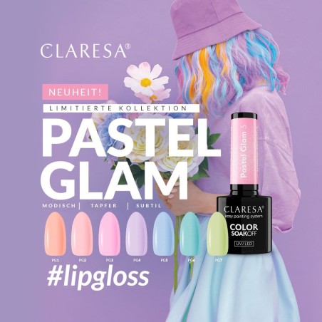 2 Pastel Glam UV Nagellack 5 ml Claresa