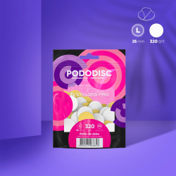 Weiße Einwegfeilen Für Pedikürescheibe Soft PODODISC STALEKS PRO L 320 grit (50 Stück)