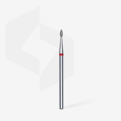 Diamantfräser Tropfen Rot, Durchmesser 1,6 Mm / Arbeitsteil 4 Mm Staleks
