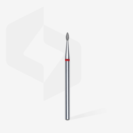 Diamantfräser Tropfen Rot, Durchmesser 1,6 Mm / Arbeitsteil 4 Mm Staleks