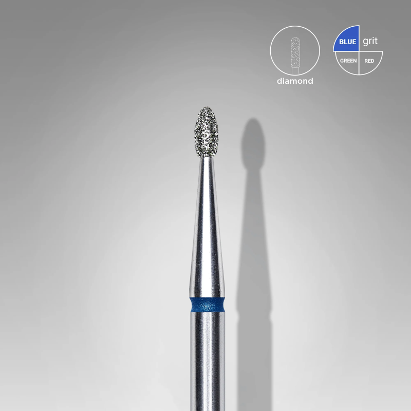 Diamantfräser Runde Knospe Blau, Durchmesser 1.6 Mm / Arbeitsteil 3.4 Mm Staleks