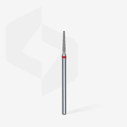 Diamantfräser Kegelstumpf Rot, Durchmesser 1.6 Mm / Arbeitsteil 10 Mm Staleks