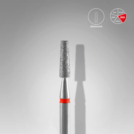 Diamantfräser Kegelstumpf Rot, Durchmesser 2.5 Mm / Arbeitsteil 8 Mm Staleks