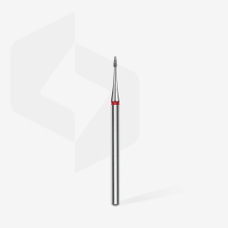 Diamantfräser Flamme Mini Rot EXPERT Kopfdurchmesser 1 Mm / Arbeitsteil 3 Mm Staleks