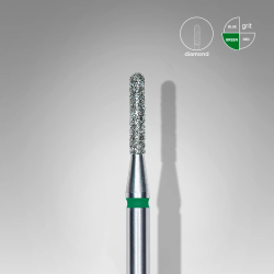 Diamantfräser Runder Zylinder Grün, Durchmesser 1.4 Mm / Arbeitsteil 8 Mm Staleks