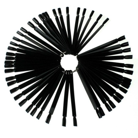 Display Farbmuster :  50 Stück Tips mit Ring , Schwarz Andere