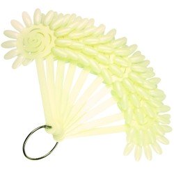 Display Farbmuster :  Blume 10er Set mit Ring , Milchfarbe Andere