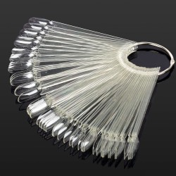 Display Farbmuster :  50 Stück Tips Mandelform mit Ring , klar Andere
