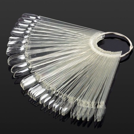 Display Farbmuster :  50 Stück Tips Mandelform mit Ring , klar Andere