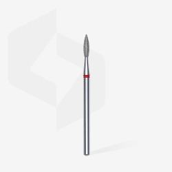 Diamantfräser Spitze Flamme Rot, Durchmesser 2.1 Mm / Arbeitsteil 8 Mm Staleks