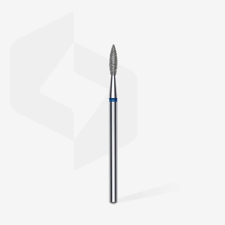 Diamantfräser Spitze Flamme Blau, Durchmesser 2.1 Mm / Arbeitsteil 8 Mm Staleks
