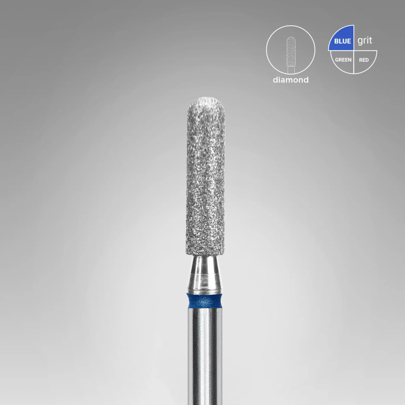 Diamantfräser Abgerundeter Zylinder Blau EXPERT Kopfdurchmesser 2,5 Mm / Arbeitsteil 10 Mm Staleks