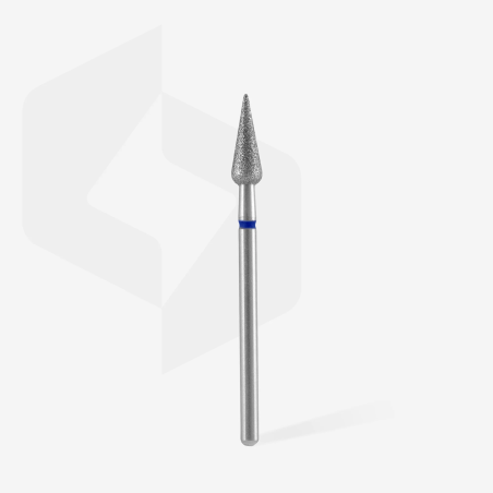 Diamantfräser Spitzbirne Blau, Durchmesser 4 Mm / Arbeitsteil 12 Mm