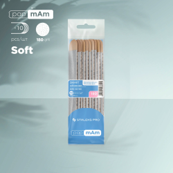 Ersatzfeilen PapMam Soft auf einem Holz SMART 20 (10 Stück) 180 grit Staleks