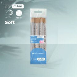 Ersatzfeilen PapMam Soft auf einem Holz SMART 20 (10 Stück) 180 grit Staleks