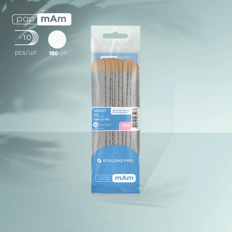 Ersatzfeilen PapMam auf einem Holz SMART 22 (10 Stück) 180 grit  Staleks