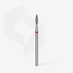 Diamantfräser Flamme Rot, Durchmesser 2.1 mm / Arbeitsteil 8 mm Staleks