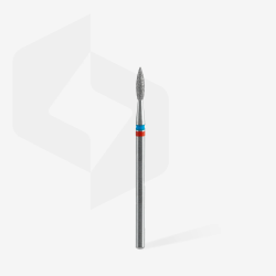 Diamantfräser DUO Flamme rot-blau EXPERT Kopfdurchmesser 2,1 mm / Arbeitsteil 8 mm Staleks