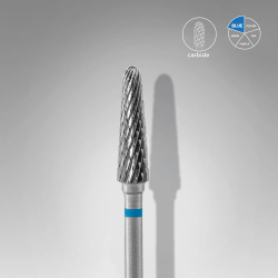 Hartmetallfräser Kegelstumpf blau, Durchmesser 4 mm / Arbeitsteil 13 mm Staleks