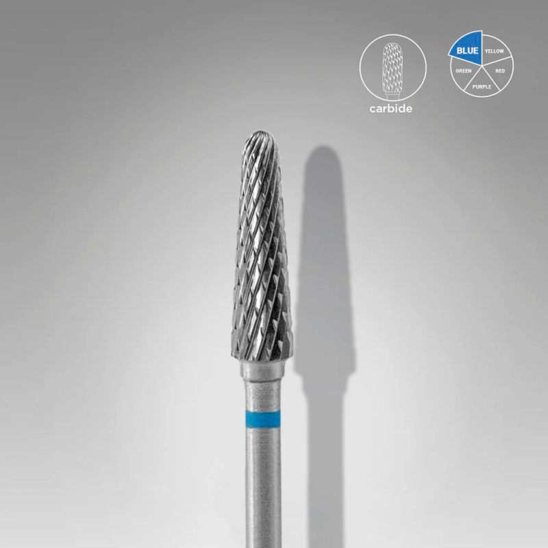 Hartmetallfräser Kegelstumpf blau, Durchmesser 4 mm / Arbeitsteil 13 mm Staleks