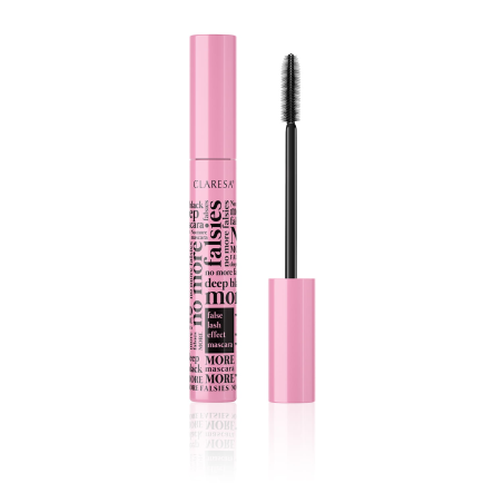 NO MORE FALSIES DEEP BLACK Thickening Mascara False Eyelash Effect Super Black 10 g Claresa