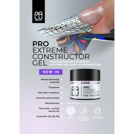 Construction Gel PRO EXTREME CONSTRUCTOR GEL CLEAR 45g PaluCosmetics